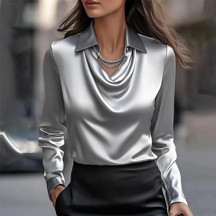 Lisette - Blusa de color sólido