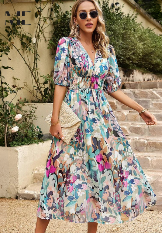 Vestido Floral Elegante – Estilo y Comodidad